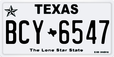 TX license plate BCY6547