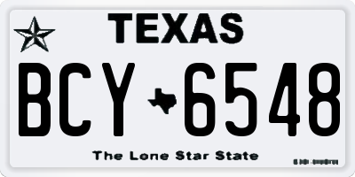 TX license plate BCY6548