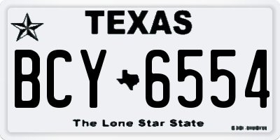 TX license plate BCY6554