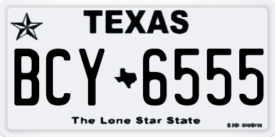 TX license plate BCY6555