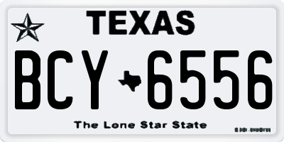 TX license plate BCY6556