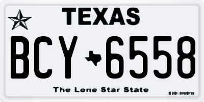 TX license plate BCY6558