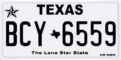 TX license plate BCY6559