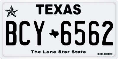 TX license plate BCY6562
