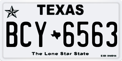TX license plate BCY6563