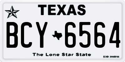 TX license plate BCY6564