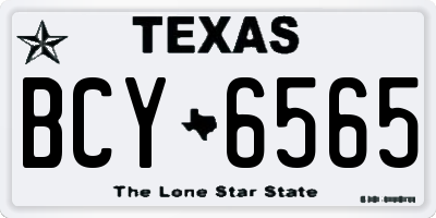 TX license plate BCY6565