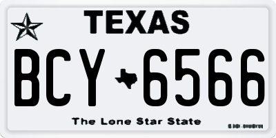 TX license plate BCY6566