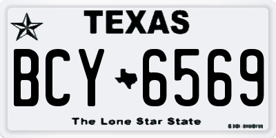 TX license plate BCY6569