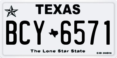 TX license plate BCY6571