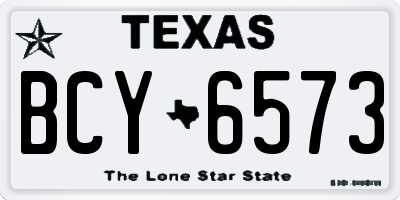 TX license plate BCY6573