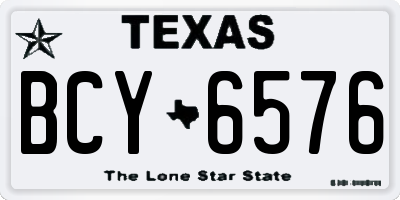 TX license plate BCY6576