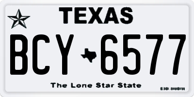 TX license plate BCY6577