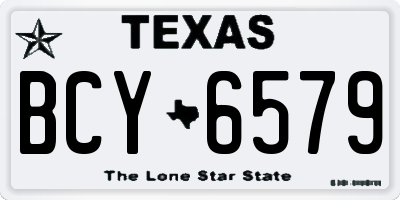 TX license plate BCY6579