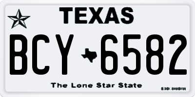 TX license plate BCY6582