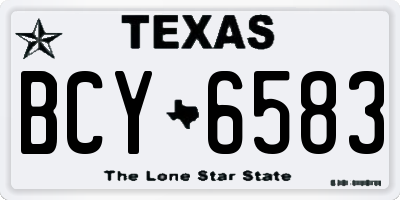 TX license plate BCY6583