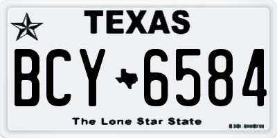 TX license plate BCY6584