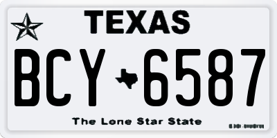 TX license plate BCY6587