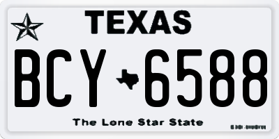 TX license plate BCY6588