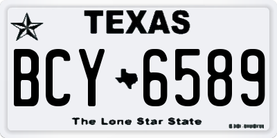 TX license plate BCY6589