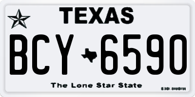 TX license plate BCY6590