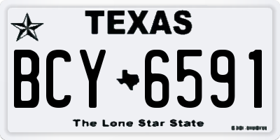 TX license plate BCY6591