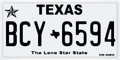TX license plate BCY6594
