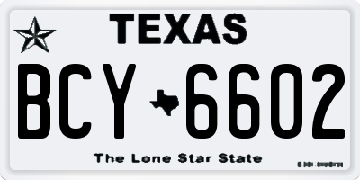 TX license plate BCY6602