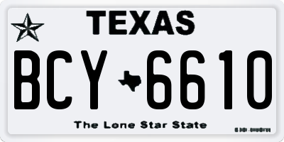 TX license plate BCY6610