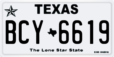 TX license plate BCY6619