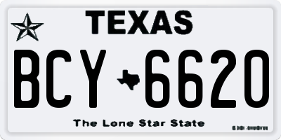 TX license plate BCY6620