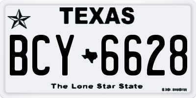 TX license plate BCY6628