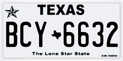 TX license plate BCY6632