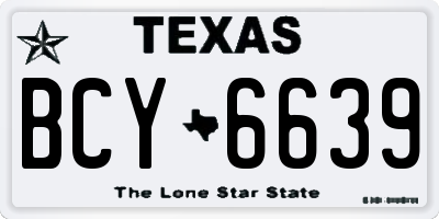 TX license plate BCY6639