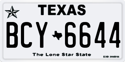 TX license plate BCY6644