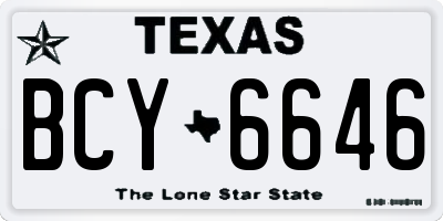 TX license plate BCY6646