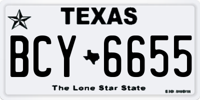 TX license plate BCY6655