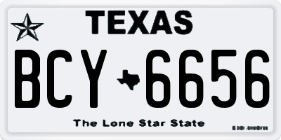 TX license plate BCY6656