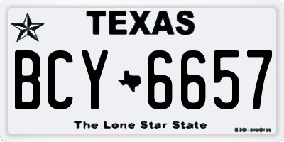 TX license plate BCY6657