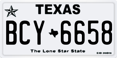 TX license plate BCY6658