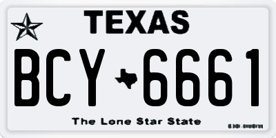 TX license plate BCY6661