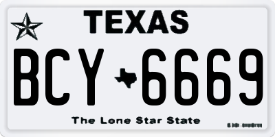 TX license plate BCY6669
