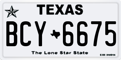 TX license plate BCY6675