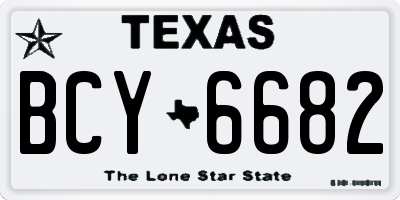 TX license plate BCY6682