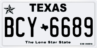 TX license plate BCY6689