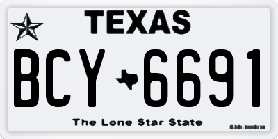 TX license plate BCY6691
