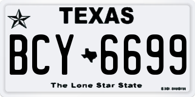 TX license plate BCY6699