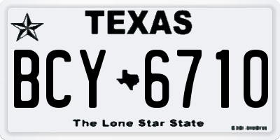 TX license plate BCY6710