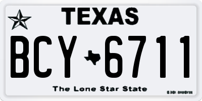 TX license plate BCY6711
