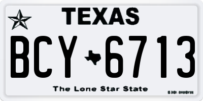 TX license plate BCY6713